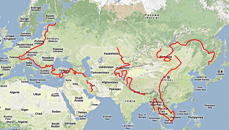 2010/2011 - A véo couché du Myanmar à la Russie et retour